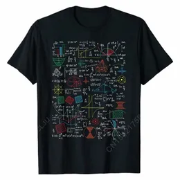 Engraçado professor de matemática presente idéia matemática fórmulas folha camiseta t camisa marca normal cott masculino topos t camisa impressa em 09yo #