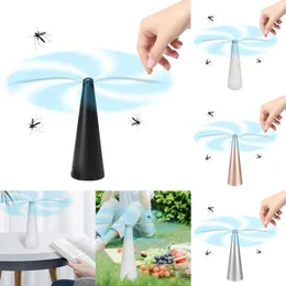 2024 Fly Fan Soft Blades Automatic Flycatcher Food Protector Silent Keep Away From Flies USB For Outdoor Home Kitchen Picnic Table Wholesale