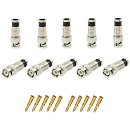 Escam 10pcs/Lot Güvenlik Sistemi BNC Konnektör Sıkıştırma Konektörü Koaksiyel RG59 Kablo CCTV Kamera Aksesuarları için Jack. Escam CCTV kamera için