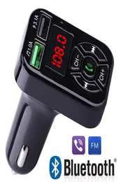 Adattatore FM A9 Caricatore per auto Bluetooth Trasmettitore FM con doppio adattatore USB Lettore MP3 manuale Supporto TF Card per telefono Universale6746782