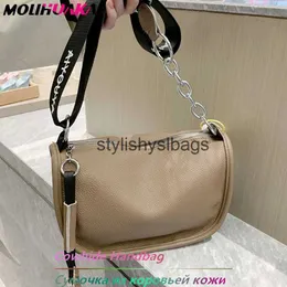 Cross Body 100% prawdziwa skóra Kobieta na ramię Crossbody Bag 2023 Wysokiej jakości miękka krowa żeńska torebka Messenger Sac H240328