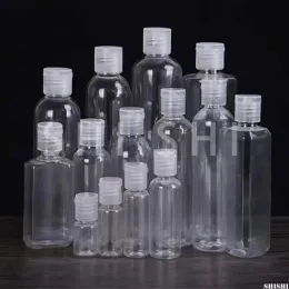 Accessories 50 Pcs Clear Flip Lid Bottles Cosmetic Sample Containers Travel Liquid Shampoo Refillable Vials Plastic Pet 5ml 50ml 60ml 100ml