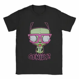 Homens Mulheres Kawaii Invader Zim Camisetas 100% Cott Roupas Novidade Manga Curta Gola Redonda Camiseta Exclusiva Camisetas i6fl #