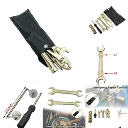 Nuovo strumento di riparazione per moto Set di strumenti per chiavi per moto Kit Accessori Cacciavite Pinze Chiavi Manicotto per candela Consegna a goccia Auto Ot7It