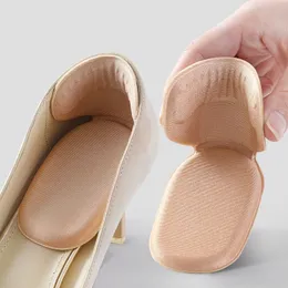 T Shape Sponge Heel Stickers Shoe Cushion Protector for Shoes High Heels Inserts Pads Adjuster Women Half Insoles 240321