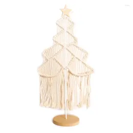 Party Supplies Macrame Hand-Woven Christmas Tree Ornament Böhmen Art Tassel för Desktop Window Decoration