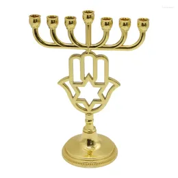 Candle Holders Modern 7Branch Holder Hanukkah Menorah Candlestick Table Centerpiece Multifunctional Home Accent Ornaments