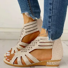 Sandali Le donne più popolari Roman Summer Mother Wedge Tacchi alti Sandalet Sandalen Damen Zapatos jer 2024 H240328LC6D