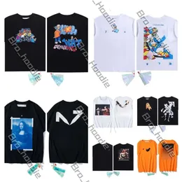 Summer Drużyna Projektantka graficzna Tee Off Whiteshirt Mężczyźni Kobiety Kid of Withe T Shirt Out of Office Clothe Shirt Short Short Uomo Designer Offly Whitende Shirts 936