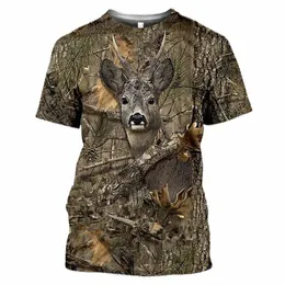 Camoue Jachtdieren Wild Zwijn 3d T-shirt Zomer VrijetijdSbesting heren TVIRT