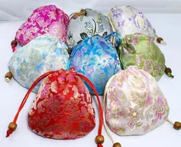 Takı Torbaları 50pcs Çin İpek Çizme Hediye Çantası Saten Mücevher Poşeti için Küçük Ambalaj Çantaları