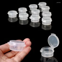 収納ボトル10pcs 5グラム空の透明なプラスチックジャー化粧品ジャーメイクアップミニサンプルボトルシーリングポットフェイスクリームコンテナポータブル