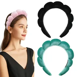Puffy Makeup Spa Headband for Women Sponge Thick Hairbands for Skincare Yoga Face Washing Spa Shower Facial Mask Headwear 240321