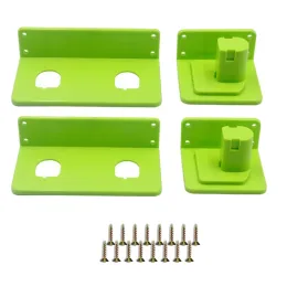 GereedSchap 4pack Tool Tool Drill and Battery Wall Mount Bracket Met for Ryobi Power 18V Tools و 18V Battery and Tool Storage Hanger