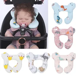 Barnvagnsdelar Bomull Baby Pillow Children U-Shaped Travel Car Seat Head Neck Protection Boy Girl Pram Presschair