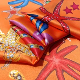 Messen Polyester Dress Tyg Anpassning Starfish Series Digital Printing Sewing Pillow Case Nåverk Handgjorda DIY -material