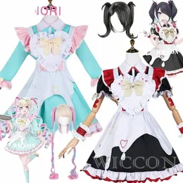 Anime Abyss Kangel Cosplay Game Needy Girl Overdose Cosplay Costume Girl Abyss Maid Dr Wig Outfit Set Women Party Clothing C8Q2#