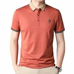 Корейская летняя рубашка-поло с коротким рукавом, мужская футболка с контрастной вышивкой и надписью с лацканами, повседневный универсальный топ из хлопка r3kr #