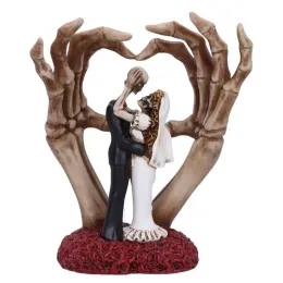 Miniatures Sweet Skeleton Bride And Groom Wedding Model Spooky And Cute Valentine Skeletal Couple Embracing Accessories Indoor Decor