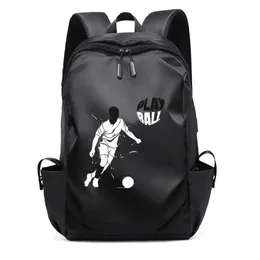 Desenhos animados futebol legal ação padrão impresso unisex casual mochila saco de escola grande capacidade viagem meninas menino portátil mochila 240323