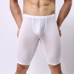 Unterhosen Herrenunterwäsche Lange Boxershorts Trunks Sexy Cueca Atmungsaktive Homewear Einfache reine enge Passform