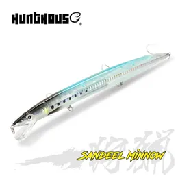 Hunthouse Sandeel Minnow Lures 143mm14g 173mm23g 208mm33g Artificial Jerkbait Wobbler Long Casting Stickbait Trout Pesca 240327