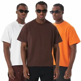 100 Cott Solid Color T-shirt krótkie rękawowe koszulki na prostą okrągłą szyję Koszulki Summer Podstawowy styl luźne bluzki dla mężczyzn i kobiet R88K#