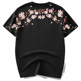 broderi t shirt män kvinnor fro los casual t shirt sommar cott hip hop tee toppar kort ärm manlig harajuku streetwear v8mc#