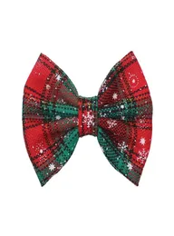 Kızlar Noel Barrettes 5 inç Noel Snowflake Yay Klip Bebek Kız Kızlar Sevimli Yan Klip Kız Duckbill Klip Komik Barrettes 071170322