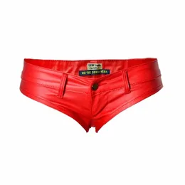 Logami Sexy Shorts Shorts Womens Low Weist Mini Pu Leather Shorts Feminino C4ok#