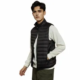 Vintermän 90% White Duck Down Vest 2022 Coat Ultralight Sleewel Puffer Vest Jacket Ultra Thin M Casual Waistcoat Man 98xv#