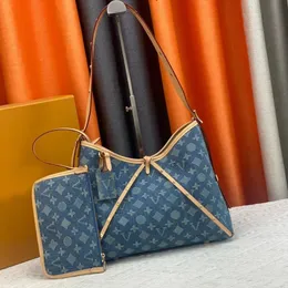 Blue Cowboy Carryall Tote Designer Bag Crossbody Package Wallet Counter Counter Facs Vintage Luxury Women Facs