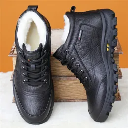 Boots Men Shoes Genuine Leather 100% Wool Lining Winter Super Keep Warm Outdoor Ankle Boots Snow Boots Men's Casual Shoes