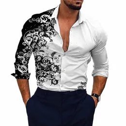 fit Right Herren-Dr-Shirt mit Lg-Ärmeln, Barock-Design, perfekt für Partys und jeden Tag, stilvolle Präsentationen W7nc#