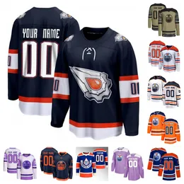 Hockey Jerseys Oiler Men Women Youth Connor McDavid Wayne Gretzky Leon Draisaitl Zach Hyman Stuart Skinner Evander Kane Evan Bouchard Mattias Ekholm