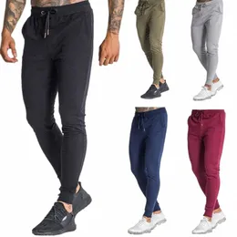 Pantaloni della tuta da uomo Pantaloni a matita Slim Fit Coulisse Vita elastica da uomo Allenamento Casual Jogger Abbigliamento quotidiano Y82O #