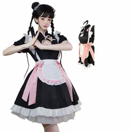 costumi Suit Donna Lingerie sexy Set Apr Maid Outfit Lolita Gonna Costume Carino giapponese Abiti esotici Cosplay Babydoll Dr 52nF #
