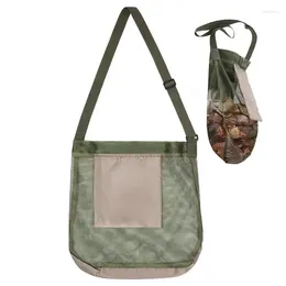 Storage Bags Mushroom Foraging Bag Pouch Breathable Mesh Large Harvesting With Extra Pocket Collecting Backpack