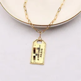 18K gold plated 925 silver necklace Luxury brand Designer Wedding Party Jewelry Stainless steel letter necklace Pendant Gifts for family and friends