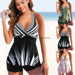 Damskie stroje kąpielowe dla kobiet w paski na plaży Stripe Summer Tankini Monokini kąpiel kąpielowa stroje kąpielowe dwa sztuki