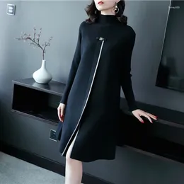 Casual Dresses Qiu Dong With Thick Knitted Dress Big Pendulum Knitting Leisure Yards Of Red Female