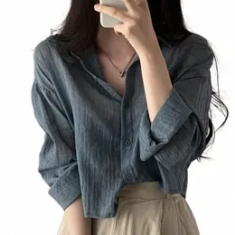 trendy Shirt Blouse Simple Thin Pure Color Anti-UV Shirt Anti-fade Shirt Top Women Solid Color Sun Protecti Streetwear z1lB#