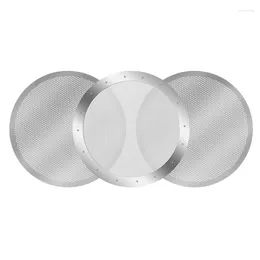 Baking Moulds 3 Pack Metal Reusable Coffee Filter Mesh For AeroPress Maker Espresso Silver