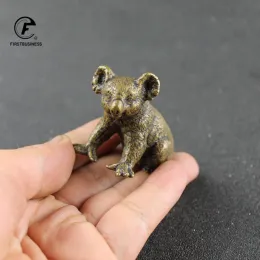 Esculturas nova chegada super bonito pequeno coala urso retro cobre escultura animal estátua aventura koala decoração casa aniversário presente de natal