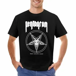 Pentagrama banda branca camiseta de secagem rápida negros pesos pesados simples camisetas masculinas 82RE #