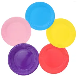 Одноразовая посуда, 50 шт., украшения для вечеринок, цветные бумажные тарелки для вечеринок, принадлежности для детского душа