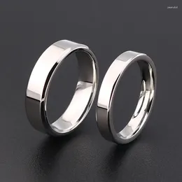 Cluster Ringe Mode Einfache Glatte Oberfläche Paar Ring Edelstahl Klassische Hip Hop Punk Finger Schmuck Party Geschenke Für Frauen männer