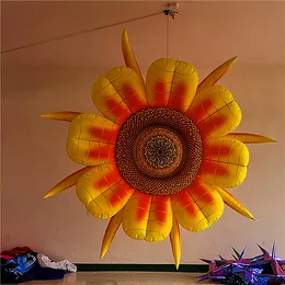 4m 13ft High Giant Inflatable Balloon Sunflower Inflatable Flower For Wedding or Music Party Event Decoration