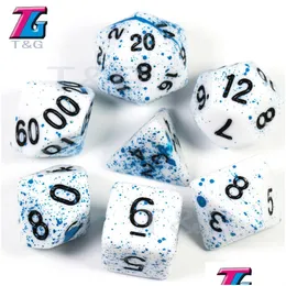 Gambing Old Dice Conjunto 7pcs plástico exclusivo morto efet271e entrega de entrega esportes ao ar livre jogos de lazer otd3h