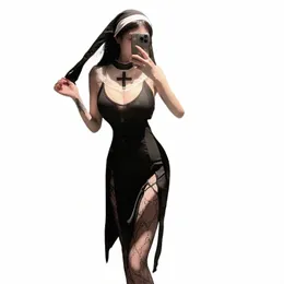 originale Lingerie Nun Costume Cos Hollow Uniforme Temptati Passiate Costume da cameriera y6pL #